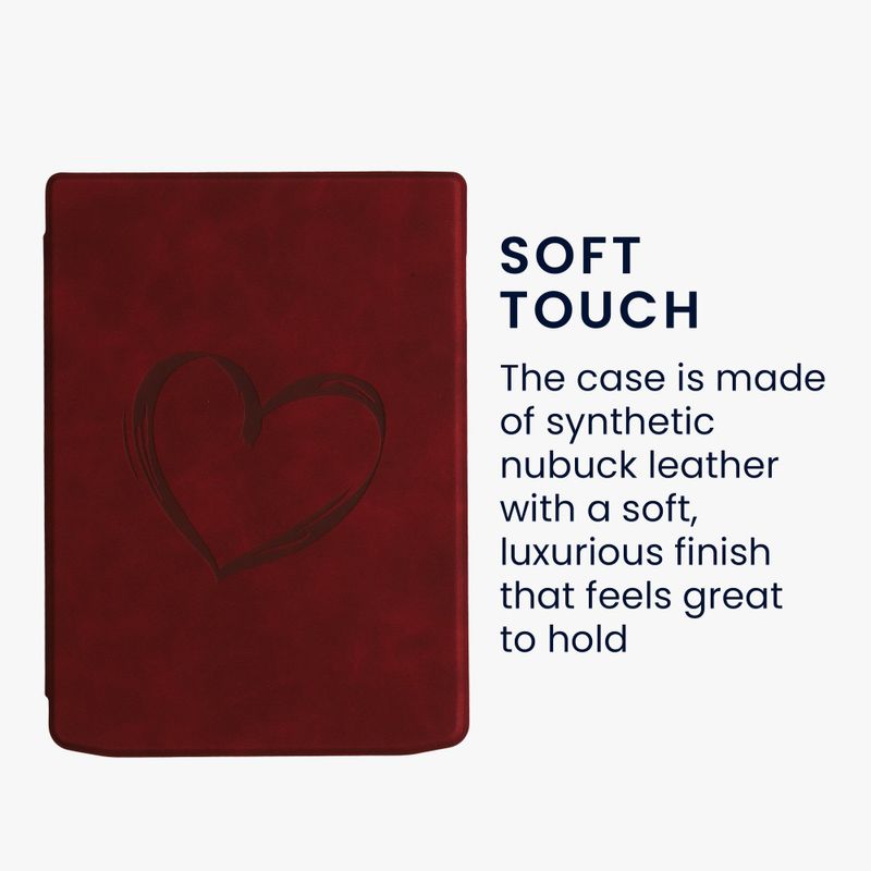 Laptop, Telefoane si Tablete - Ebook reader si accesorii - Accesorii eBook Reader - Husa Kwmobile pentru PocketBook InkPad 4, Rosu inchis, Piele ecologica, 61644.01 - Infinity.ro