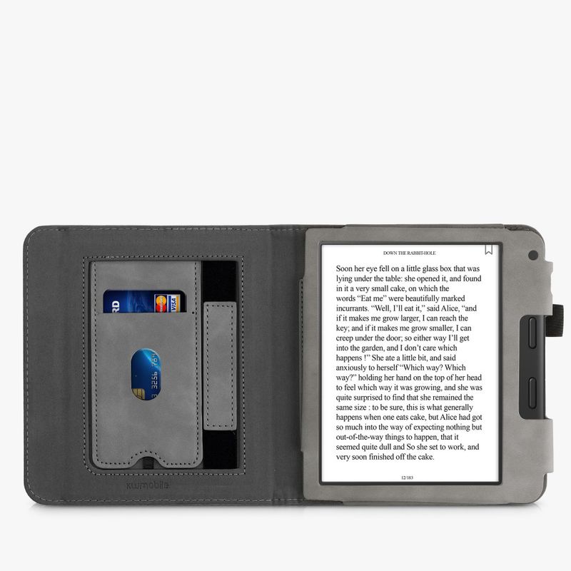 Laptop, Telefoane si Tablete - Ebook reader si accesorii - Accesorii eBook Reader - Husa pentru Tolino Vision 6, Piele ecologica, Gri, kwmobile, 56600.01 - Infinity.ro
