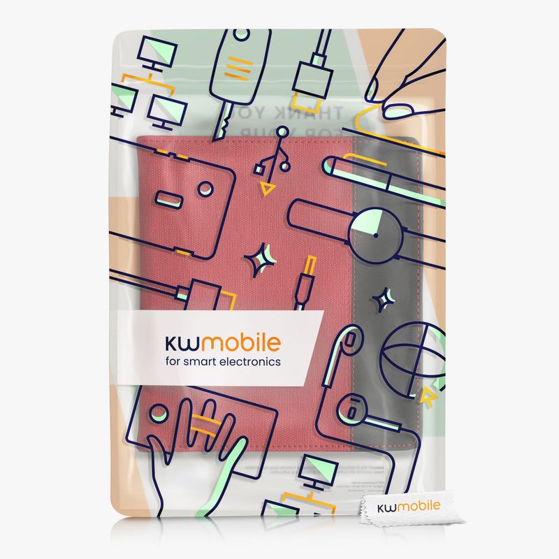 Laptop, Telefoane si Tablete - Ebook reader si accesorii - Accesorii eBook Reader - Husa Kwmobile pentru Onyx Boox Leaf 2, Rosu/Negru, Textil, KWM000018UU002C - Infinity.ro