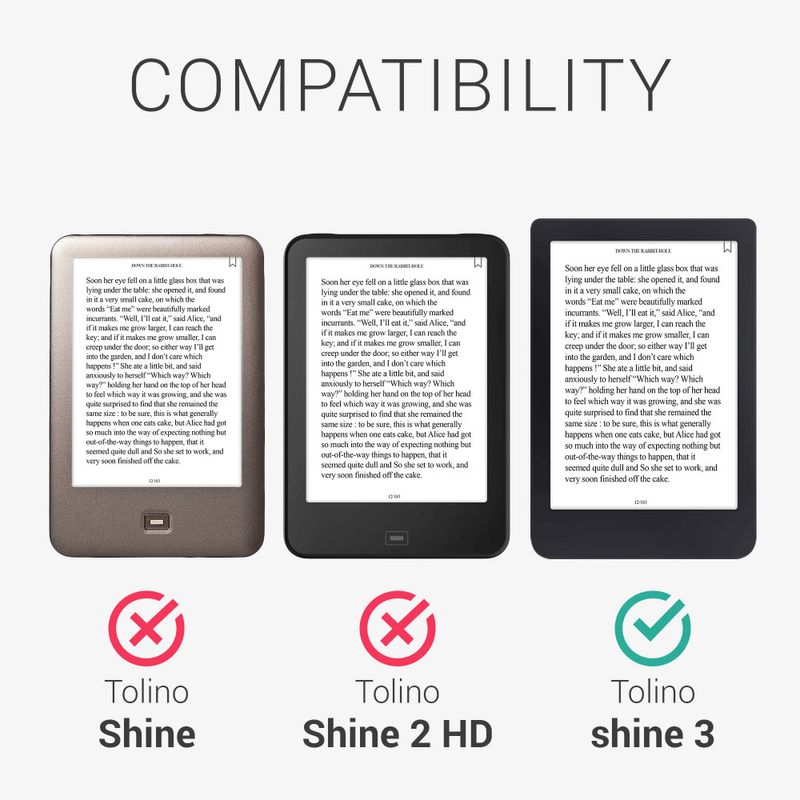 Laptop, Telefoane si Tablete - Ebook reader si accesorii - Accesorii eBook Reader - Husa pentru Tolino Shine 3, Piele ecologica, Multicolor, 46639.46 - Infinity.ro