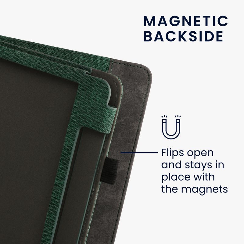 Laptop, Telefoane si Tablete - Ebook reader si accesorii - Accesorii eBook Reader - Husa Kwmobile pentru Tolino Epos 3, Verde inchis/Gri, Textil, KWM000017KY002C - Infinity.ro