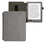 Laptop, Telefoane si Tablete - Ebook reader si accesorii - Accesorii eBook Reader - Husa cu buzunar Kwmobile pentru Kobo Aura H2O Edition 2, Gri deschis, Textil, 54137.25 - Infinity.ro