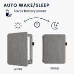 Laptop, Telefoane si Tablete - Ebook reader si accesorii - Accesorii eBook Reader - Husa cu buzunar Kwmobile pentru Kobo Aura H2O Edition 2, Gri deschis, Textil, 54137.25 - Infinity.ro