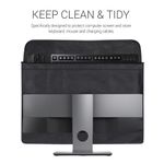 PC, gaming si accesorii - Desktop PC & monitoare - Accesorii monitoare - Husa pentru monitor de 27-28 inch, Kwmobile, Negru, Textil, 54393.01 - Infinity.ro