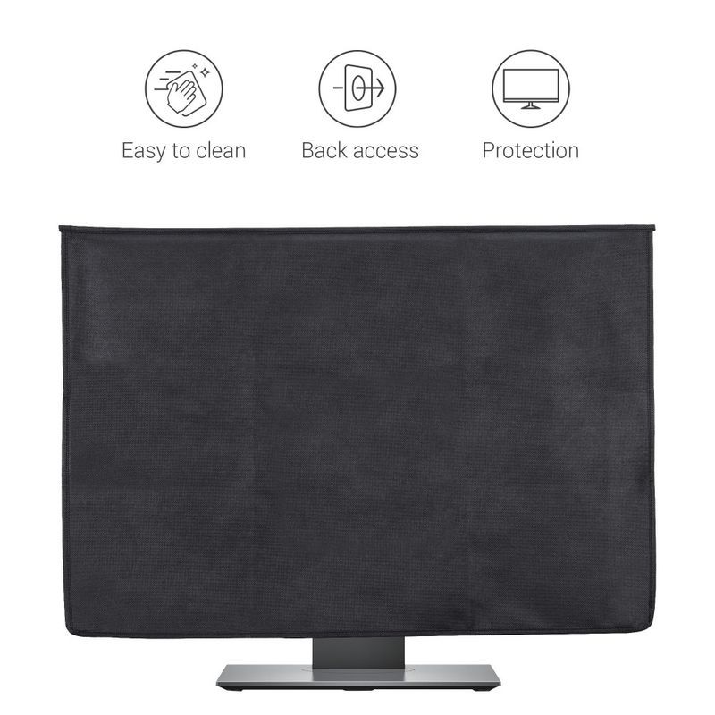PC, gaming si accesorii - Desktop PC & monitoare - Accesorii monitoare - Husa pentru monitor de 27-28 inch, Kwmobile, Negru, Textil, 54393.01 - Infinity.ro