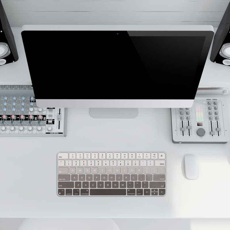 PC, gaming si accesorii - Periferice PC - Periferice Diverse - Autocolant tastatura Kwmobile pentru Apple Magic Keyboard, Multicolor, Plastic, KWM000025CS002C - Infinity.ro