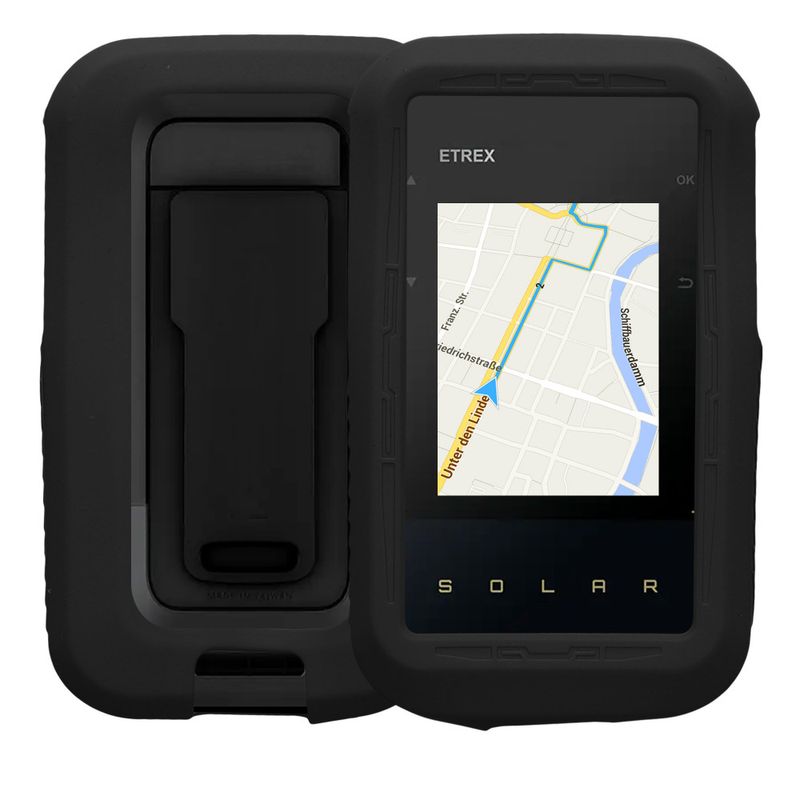 Sport si Outdoor - Ciclism - Accesorii pentru biciclete - Suporturi accesorii biciclete - Husa de protectie Kwmobile pentru Garmin eTrex Solar, Negru, Silicon, KWM000025GZ001C - Infinity.ro