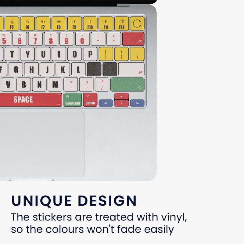 Laptop, Telefoane si Tablete - Laptopuri si accesorii - Piese laptop - Folii protectie si autocolante laptop - Autocolant tastatura Kwmobile pentru Apple MacBook Air M2 (2022), Multicolor, Plastic, KWM000025CP001C - Infinity.ro