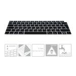Laptop, Telefoane si Tablete/Laptopuri si accesorii/Piese laptop/Folii protectie si autocolante laptop - Husa pentru tastatura Apple MacBook Air 13.3" (2018-2020), Kwmobile, Negru, Silicon, 53983.01 - Infinity.ro