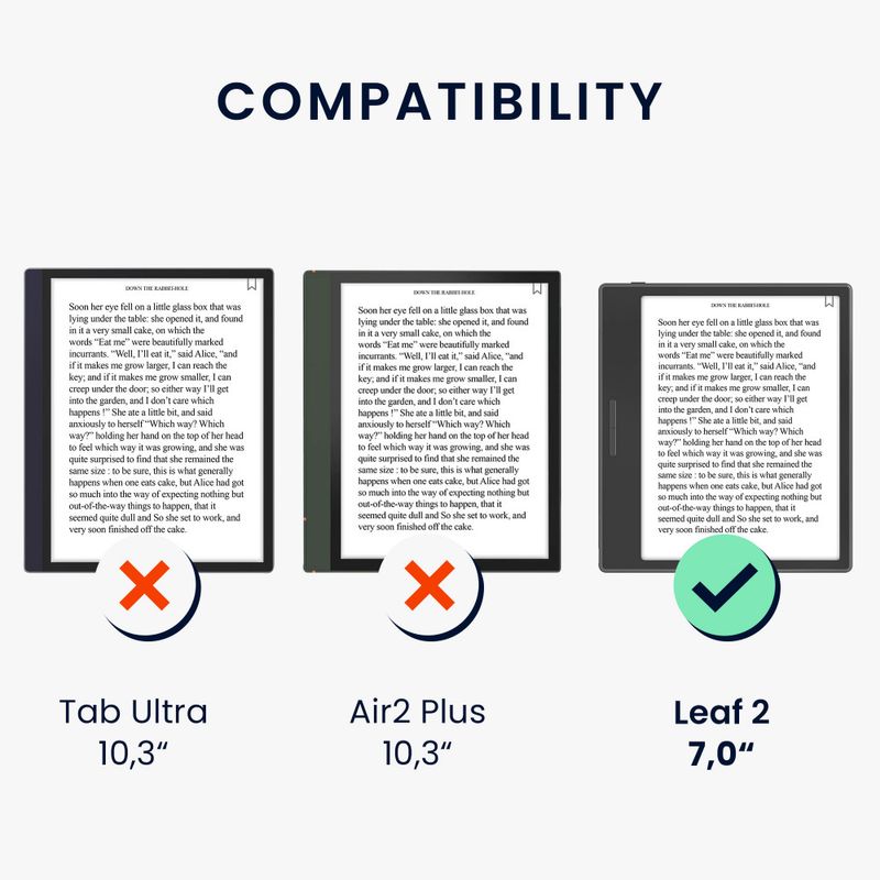 Laptop, Telefoane si Tablete - Ebook reader si accesorii - Accesorii eBook Reader - Husa Kwmobile pentru Onyx Boox Leaf 2, Maro, Piele ecologica, KWM000023PS004C - Infinity.ro