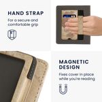 Laptop, Telefoane si Tablete - Ebook reader si accesorii - Accesorii eBook Reader - Husa Kwmobile pentru Onyx Boox Leaf 2, Maro, Piele ecologica, KWM000023PS004C - Infinity.ro