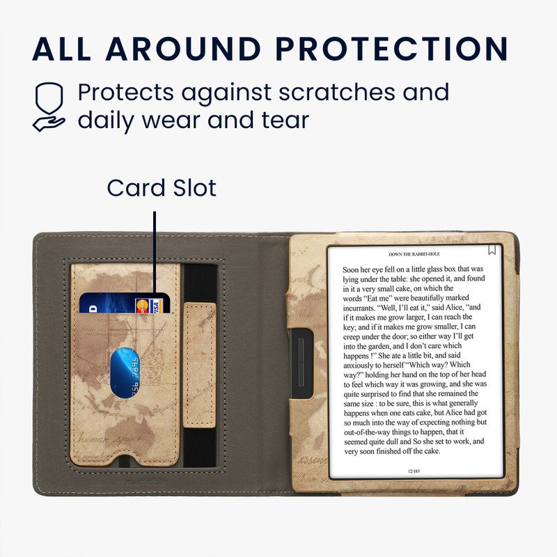 Laptop, Telefoane si Tablete - Ebook reader si accesorii - Accesorii eBook Reader - Husa Kwmobile pentru Onyx Boox Leaf 2, Maro, Piele ecologica, KWM000023PS004C - Infinity.ro