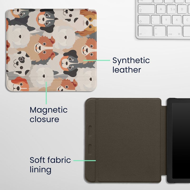 Laptop, Telefoane si Tablete - Ebook reader si accesorii - Accesorii eBook Reader - Husa Kwmobile pentru Kobo Libra 2, Multicolor, Piele ecologica, KWM0000198X017C - Infinity.ro