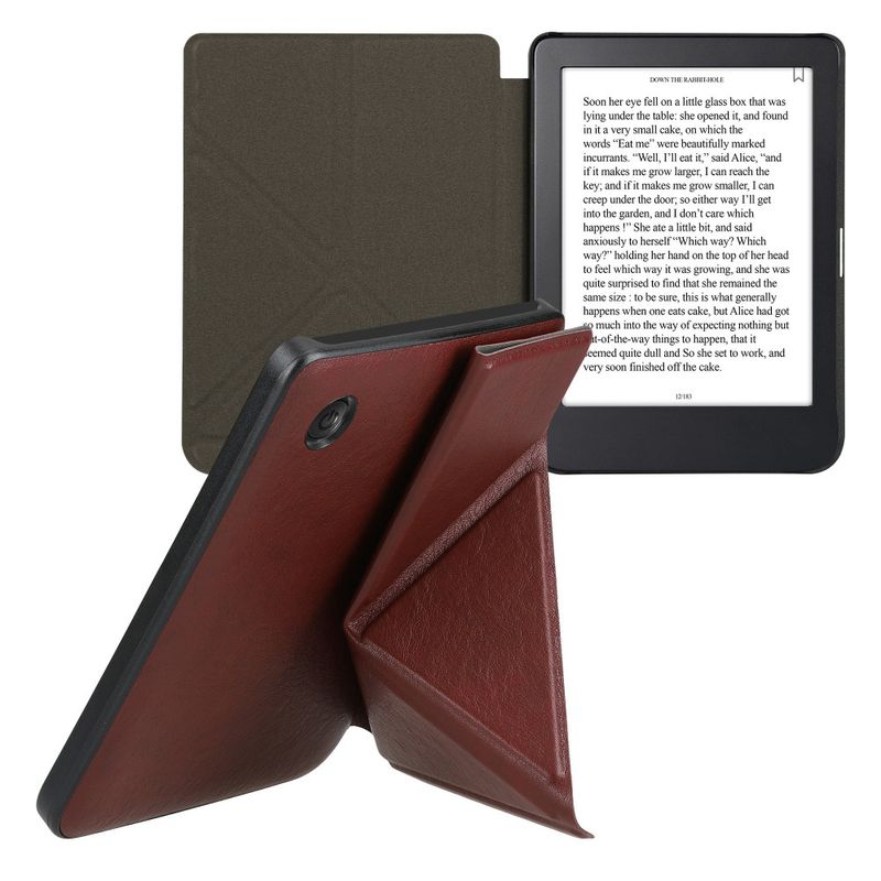 Laptop, Telefoane si Tablete - Ebook reader si accesorii - Accesorii eBook Reader - Husa Kwmobile pentru Kobo Clara 2E, Visiniu, Piele ecologica, KWM000017NQ010C - Infinity.ro