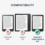 Laptop, Telefoane si Tablete - Ebook reader si accesorii - Accesorii eBook Reader - Husa Kwmobile pentru Kobo Clara 2E, Visiniu, Piele ecologica, KWM000017NQ010C - Infinity.ro