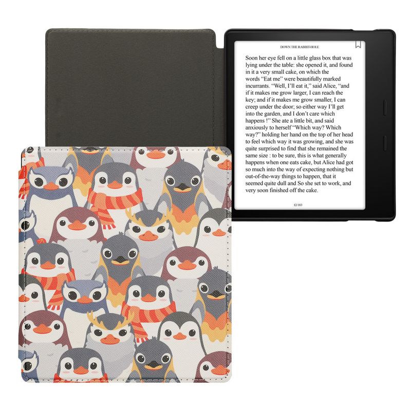 Laptop, Telefoane si Tablete - Ebook reader si accesorii - Accesorii eBook Reader - Husa Kwmobile pentru Amazon Kindle Oasis 10, Multicolor, Piele ecologica, KWM000010AE059C - Infinity.ro