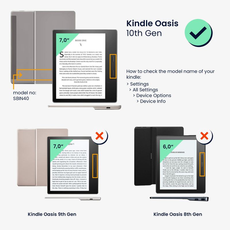 Laptop, Telefoane si Tablete - Ebook reader si accesorii - Accesorii eBook Reader - Husa Kwmobile pentru Amazon Kindle Oasis 10, Multicolor, Piele ecologica, KWM000010AE059C - Infinity.ro