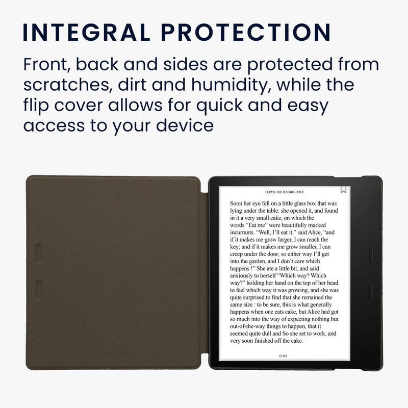 Laptop, Telefoane si Tablete - Ebook reader si accesorii - Accesorii eBook Reader - Husa Kwmobile pentru Amazon Kindle Oasis 10, Gri/Negru, Piele ecologica, KWM000014ND014C - Infinity.ro