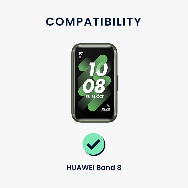 Laptop, Telefoane si Tablete - Wearables si gadgeturi - Wearables - Bratari fitness - Curea Kwmobile pentru Huawei Band 8, Verde inchis, Nylon, KWM0000206B004C - Infinity.ro