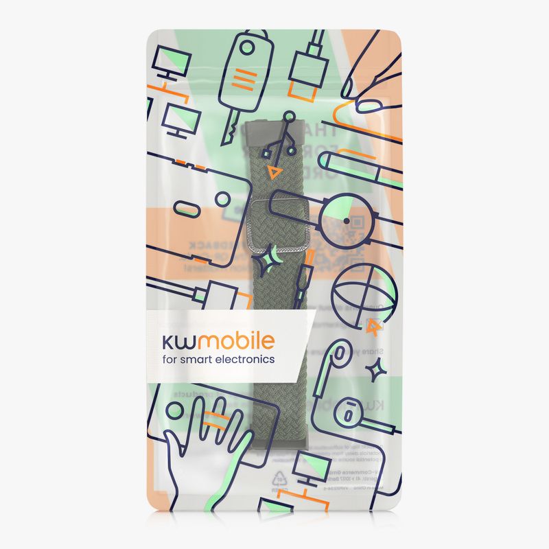 Laptop, Telefoane si Tablete - Wearables si gadgeturi - Wearables - Bratari fitness - Curea Kwmobile pentru Huawei Band 8, Verde inchis, Nylon, KWM0000206B004C - Infinity.ro