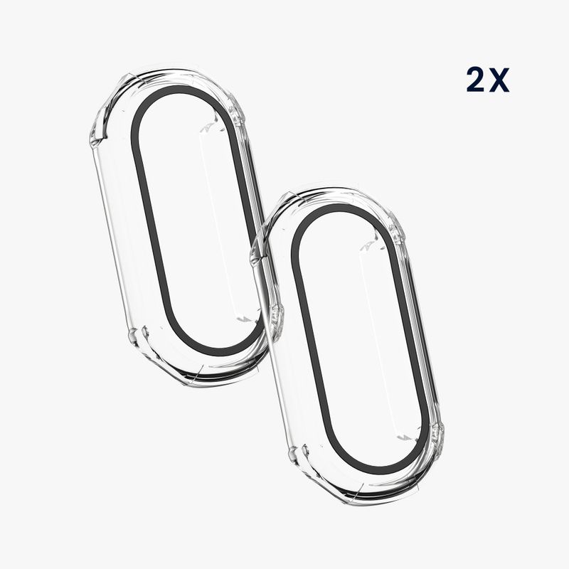 Laptop, Telefoane si Tablete - Wearables si gadgeturi - Wearables - Bratari fitness - Set 2 Huse complete Kwmobile pentru Xiaomi Mi Band 8, Transparent, Plastic, KWM0000206D002C - Infinity.ro