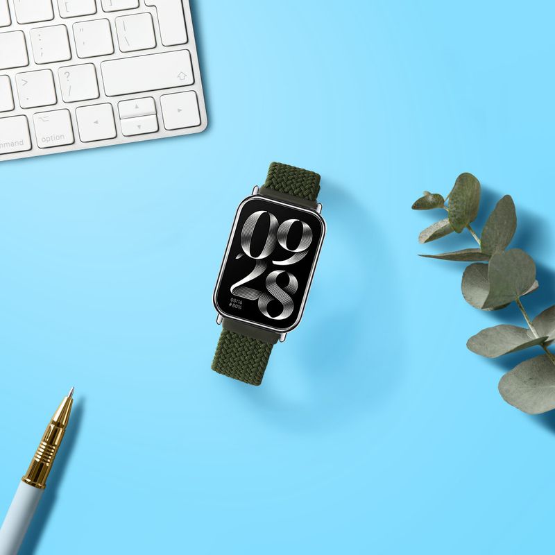 Laptop, Telefoane si Tablete - Wearables si gadgeturi - Wearables - Accesorii wearables - Curea Kwmobile pentru Xiaomi Mi Band 8 Pro, Verde inchis, Nylon, KWM0000250K002C - Infinity.ro