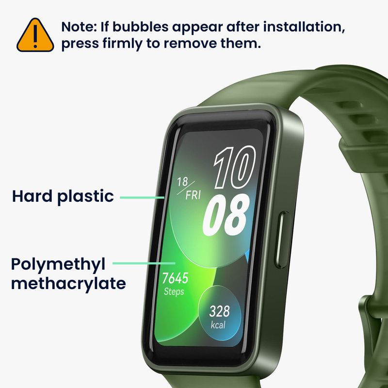 Laptop, Telefoane si Tablete - Wearables si gadgeturi - Wearables - Bratari fitness - Set 2 Folii de protectie Kwmobile pentru Huawei Band 8, Transparent/Negru, Polimer, KWM000024VR001C - Infinity.ro