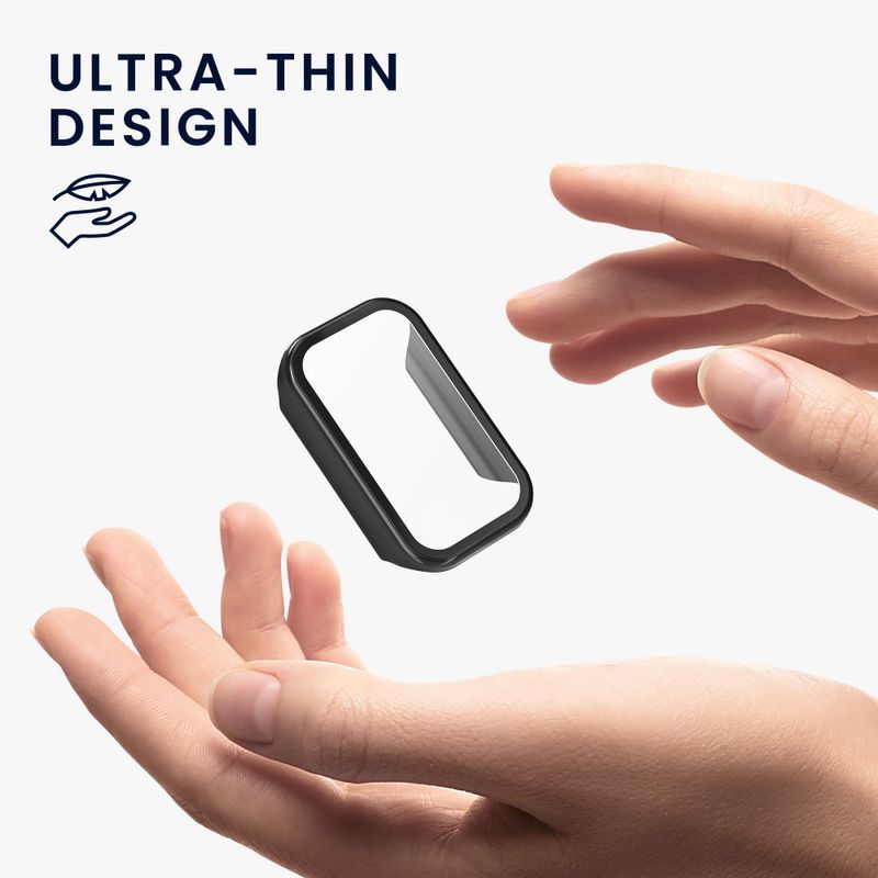 Laptop, Telefoane si Tablete - Wearables si gadgeturi - Wearables - Bratari fitness - Set 2 Huse complete Kwmobile pentru Xiaomi Smart Band 8 Active/Redmi Band 2, Transparent/Negru, Plastic, KWM0000254Q002C - Infinity.ro