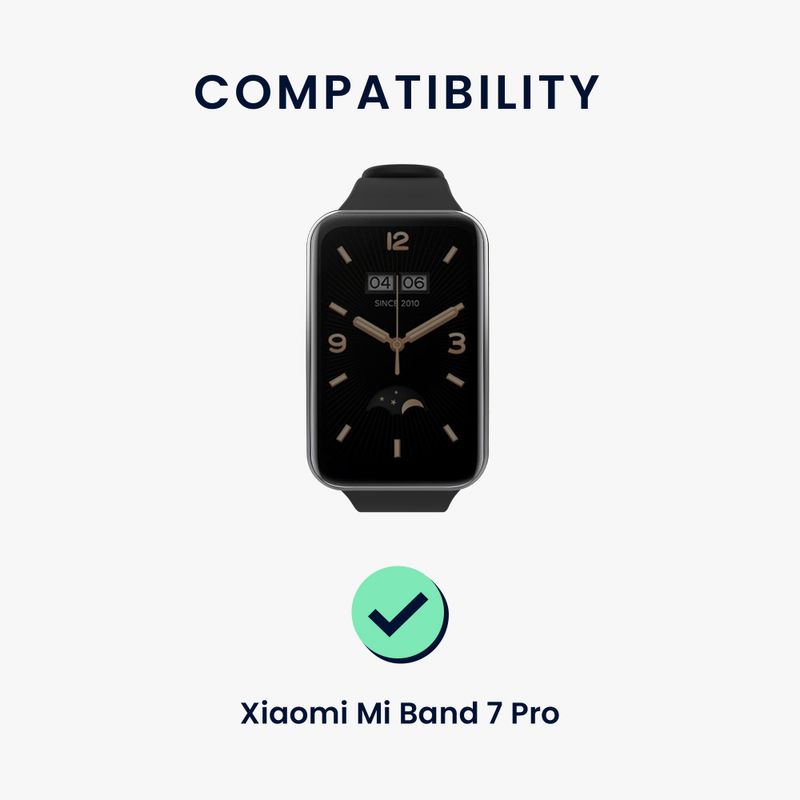 Laptop, Telefoane si Tablete - Wearables si gadgeturi - Wearables - Bratari fitness - Set 2 Curele Kwmobile pentru Xiaomi Mi Band 7 Pro, Negru/Crem, Silicon, 59602.06 - Infinity.ro