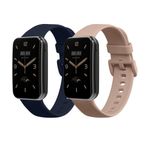 Laptop, Telefoane si Tablete - Wearables si gadgeturi - Wearables - Bratari fitness - Set 2 Curele Kwmobile pentru Xiaomi Mi Band 7 Pro, Negru/Crem, Silicon, 59602.06 - Infinity.ro