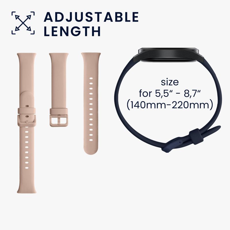 Laptop, Telefoane si Tablete - Wearables si gadgeturi - Wearables - Bratari fitness - Set 2 Curele Kwmobile pentru Xiaomi Mi Band 7 Pro, Negru/Crem, Silicon, 59602.06 - Infinity.ro