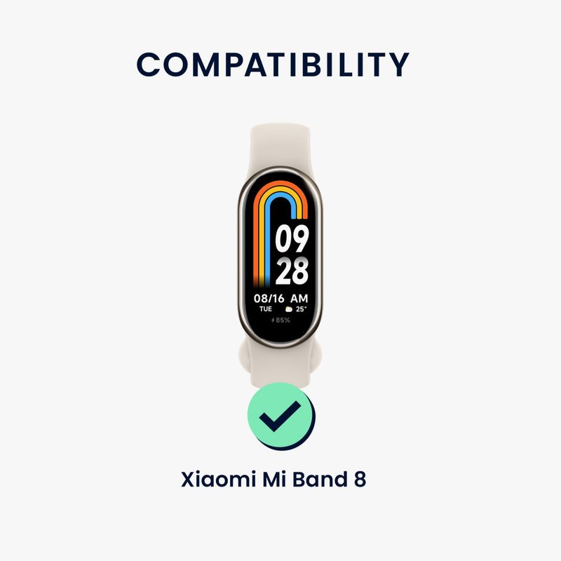 Laptop, Telefoane si Tablete - Wearables si gadgeturi - Wearables - Accesorii wearables - Set 2 Folii de protectie Kwmobile pentru Xiaomi Mi Band 8, Transparent/Negru, Polimer, KWM0000252H001C - Infinity.ro