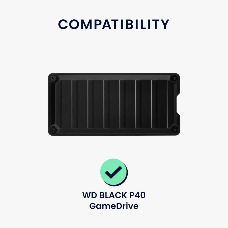 PC, gaming si accesorii - Periferice PC - Accesorii hard disk-uri externe - Husa de protectie Kwmobile pentru WD Black P40 GameDrive, Gri, Silicon, KWM000025FQ002C - Infinity.ro