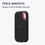 PC, gaming si accesorii - Periferice PC - Accesorii hard disk-uri externe - Husa de protectie Kwmobile pentru SanDisk E61 SSD, Negru, Silicon, KWM000025FO001C - Infinity.ro