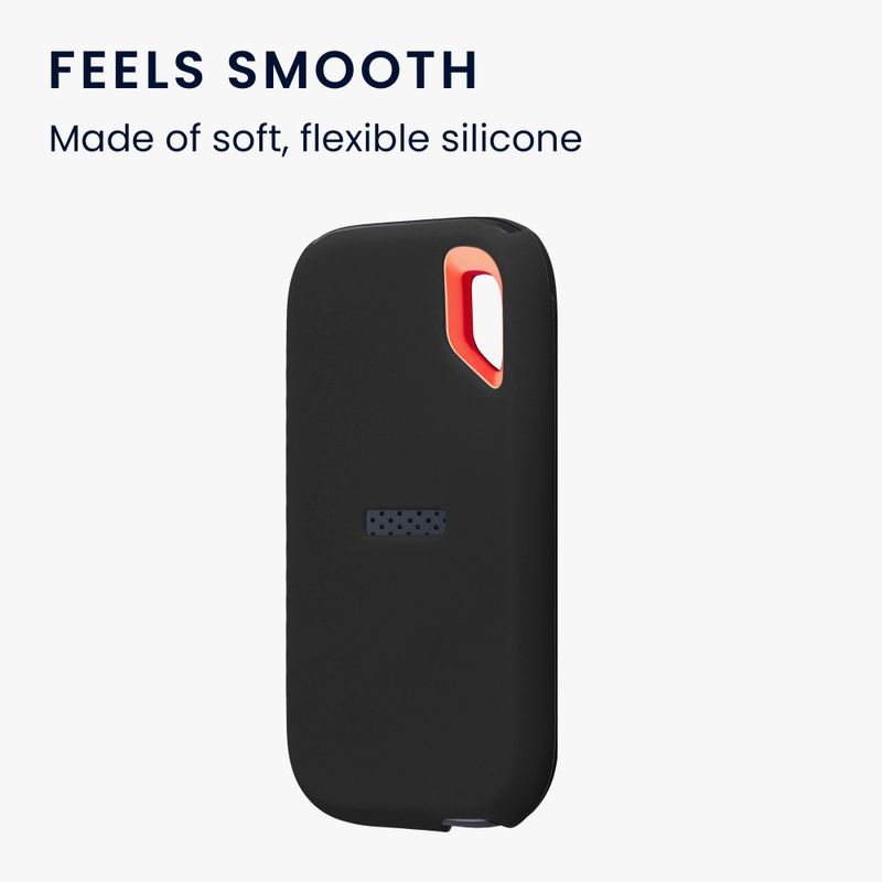 PC, gaming si accesorii - Periferice PC - Accesorii hard disk-uri externe - Husa de protectie Kwmobile pentru SanDisk E61 SSD, Negru, Silicon, KWM000025FO001C - Infinity.ro