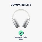 Laptop, Telefoane si Tablete - Wearables si gadgeturi - Wearables - Accesorii wearables - Husa kwmobile pentru Apple Airpods Max, Silicon, Alb, 59791.02 - Infinity.ro