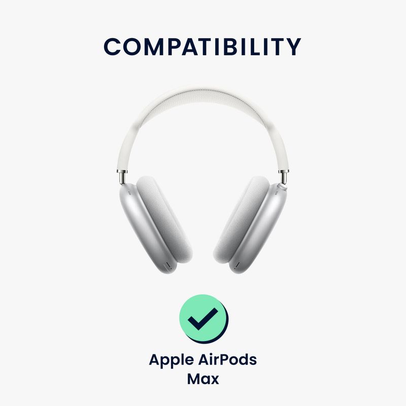 Laptop, Telefoane si Tablete - Wearables si gadgeturi - Wearables - Accesorii wearables - Husa kwmobile pentru Apple Airpods Max, Silicon, Alb, 59791.02 - Infinity.ro