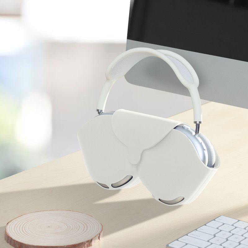 Laptop, Telefoane si Tablete - Wearables si gadgeturi - Wearables - Accesorii wearables - Husa kwmobile pentru Apple Airpods Max, Silicon, Alb, 59791.02 - Infinity.ro