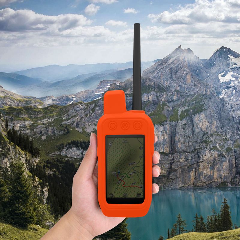Laptop, Telefoane si Tablete - Wearables si gadgeturi - Gadgeturi - Dispozitive anti-pierdere - Husa GPS Kwmobile pentru Garmin Alpha 200, Portocaliu, Silicon, 59668.29 - Infinity.ro