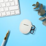 Laptop, Telefoane si Tablete - Wearables si gadgeturi - Wearables - Accesorii wearables - Husa kwmobile pentru Google Pixel Buds Pro, Silicon, Alb/Negru, 60099.02 - Infinity.ro