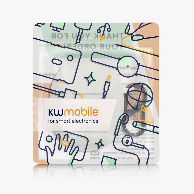 Laptop, Telefoane si Tablete - Wearables si gadgeturi - Wearables - Accesorii wearables - Husa kwmobile pentru Google Pixel Buds Pro, Silicon, Alb/Negru, 60099.02 - Infinity.ro