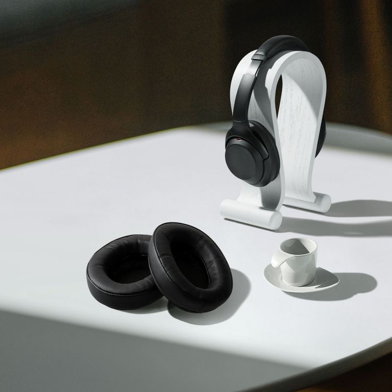 Laptop, Telefoane si Tablete - Wearables si gadgeturi - Wearables - Accesorii wearables - Set 2 Perne de urechi Kwmobile pentru Srhythm NC25/NC35 Noise Cancelling, Negru, Piele ecologica, KWM000024ZV001C - Infinity.ro