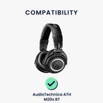 Laptop, Telefoane si Tablete - Wearables si gadgeturi - Wearables - Accesorii wearables - Set 2 Perne de urechi Kwmobile pentru Audio-Technica ATH M20X BT, Negru, Textil, KWM000024SE001C - Infinity.ro