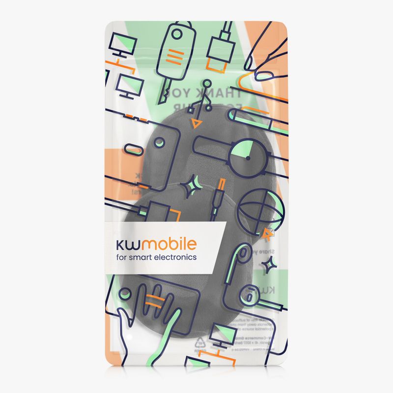 Laptop, Telefoane si Tablete - Wearables si gadgeturi - Wearables - Accesorii wearables - Set 2 Perne de urechi Kwmobile pentru Audio-Technica ATH M20X BT, Negru, Textil, KWM000024SE001C - Infinity.ro