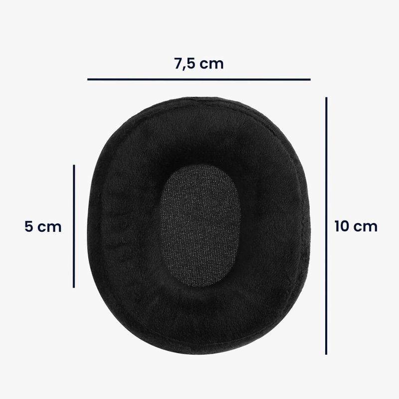 Laptop, Telefoane si Tablete - Wearables si gadgeturi - Wearables - Accesorii wearables - Set 2 Perne de urechi Kwmobile pentru Audio-Technica ATH M20X BT, Negru, Textil, KWM000024SE001C - Infinity.ro