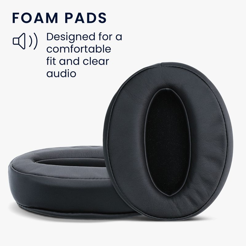 Laptop, Telefoane si Tablete - Wearables si gadgeturi - Wearables - Accesorii wearables - Set 2 Perne de urechi pentru casti Sennheiser HD 4.50 BTNC, Kwmobile, Negru, Piele ecologica, 46414.01 - Infinity.ro