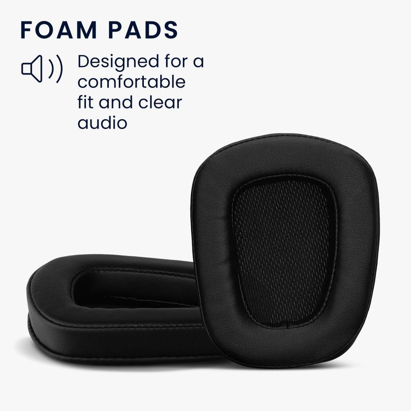 Laptop, Telefoane si Tablete - Wearables si gadgeturi - Wearables - Accesorii wearables - Set 2 Earpads kwmobile pentru Logitech G933/G633, Piele ecologica, Negru, 60362.01 - Infinity.ro