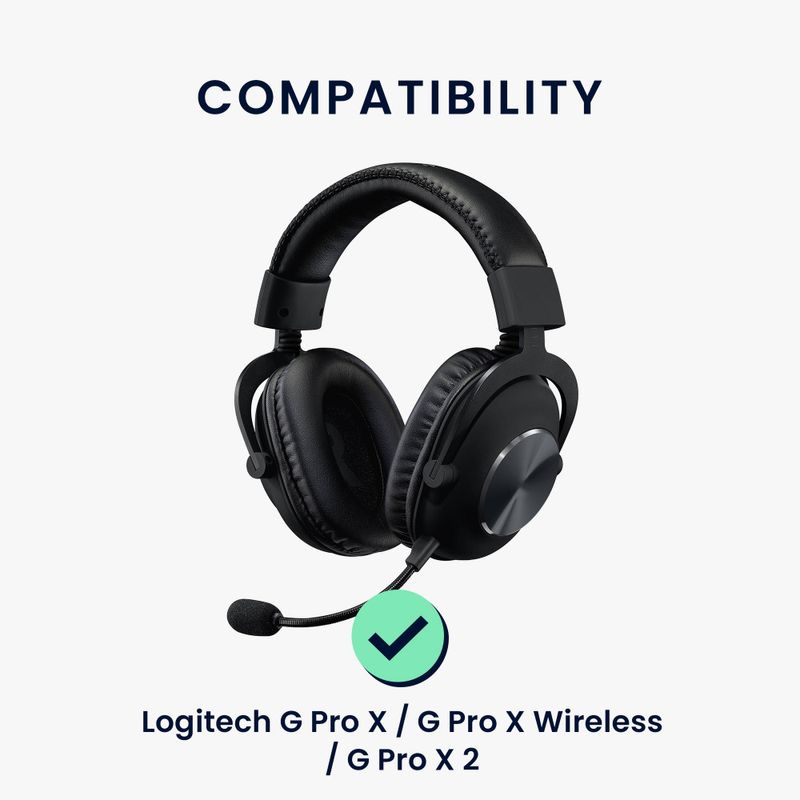 Laptop, Telefoane si Tablete - Wearables si gadgeturi - Wearables - Accesorii wearables - Set 2 Perne de urechi cu gel de racire Kwmobile pentru Logitech G Pro X/G Pro X 2/G Pro X Wireless, Negru - Infinity.ro