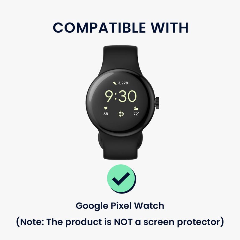 Laptop, Telefoane si Tablete - Wearables si gadgeturi - Wearables - Smartwatch-uri - Set 2 Huse Kwmobile pentru Google Pixel Watch, Transparent/Negru, Plastic, KWM000024ZK001C - Infinity.ro