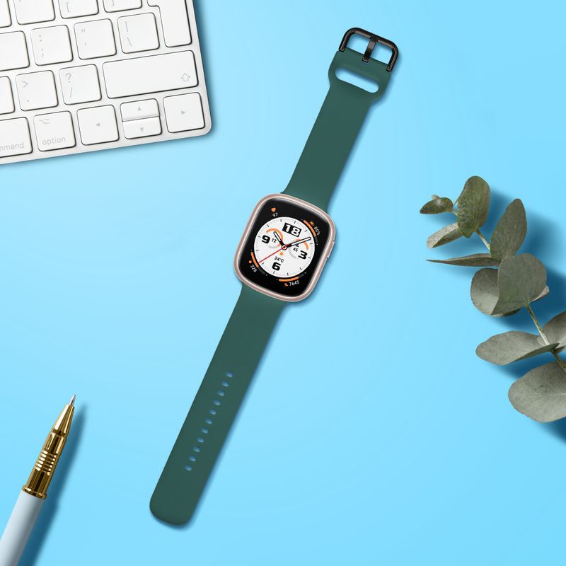 Laptop, Telefoane si Tablete - Wearables si gadgeturi - Wearables - Accesorii wearables - Curea Kwmobile pentru Honor Watch 4, Verde inchis, Silicon, KWM0000253E002C - Infinity.ro